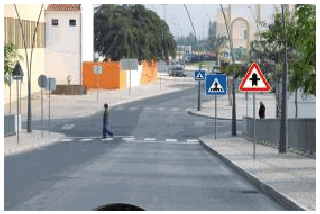 Imagem da pergunta: O que significa o sinal vertical triangular?